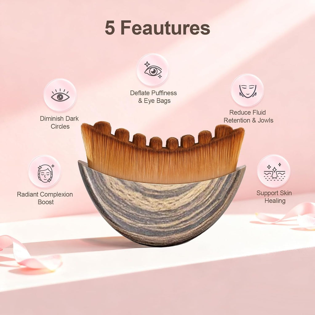 Facial Massage Brush for Glowing Skin, Lymphatic Drainage, Face Lift Tool for Puffiness & Skin Tightening